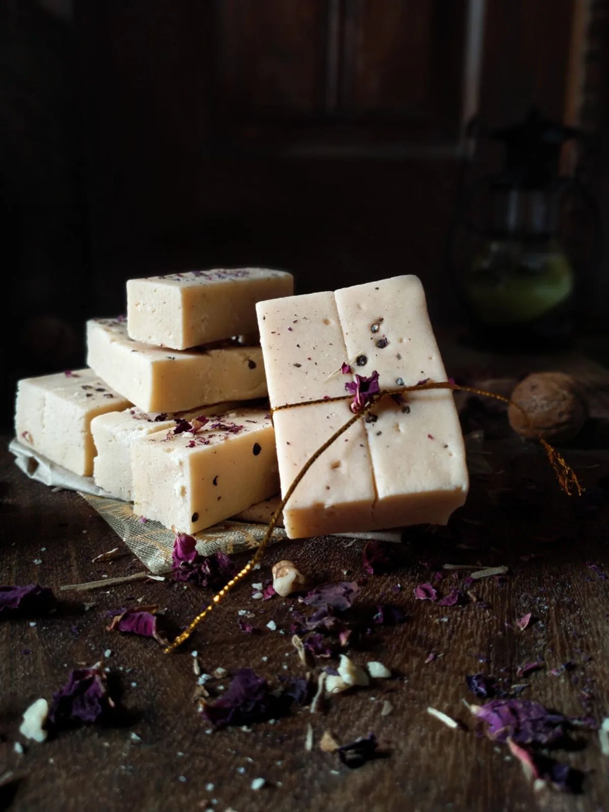 Handmade neem and turmeric soap bars